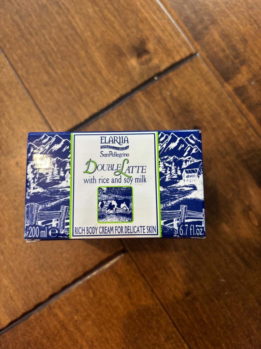 Elaria Double Latte Rice Soy Milk Rich Body Cream Italy New